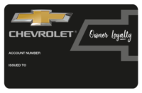 Chevrolet Corporate Embossed Card example